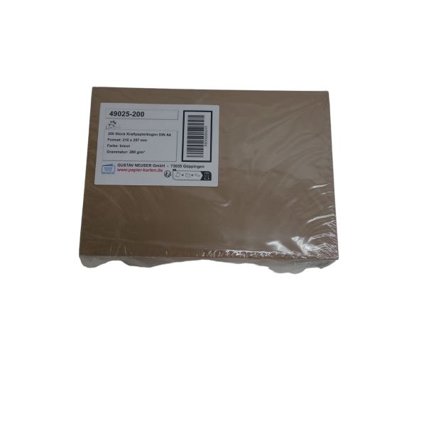 Gustav neuser Kraftpapier DIN A4 120 g/m², braunes Recyclingpapier