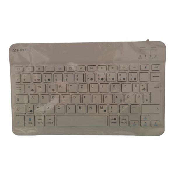 Fintie ultradünne Bluetooth QWERTZ-Tastatur weiß