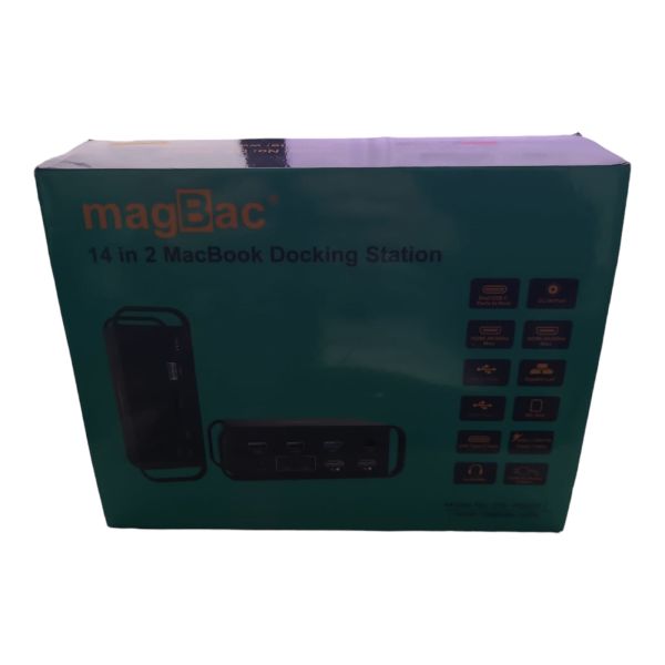 MagBac 14 in 2 MacBook Docking Station mit USB-C, HDMI, Gigabit-LAN