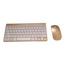 Mini Tastatur mit Maus USB-Verbindung kabellos goldfarben