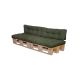 Royal Schneider Set Sitzkissen Rückenkissen eck Palettensofa Palettenpolster - 5er Set - 2Stk. 120x80 + 2Stk. 120x40 + 1st eck 120x80x40 , Farbe - Olive