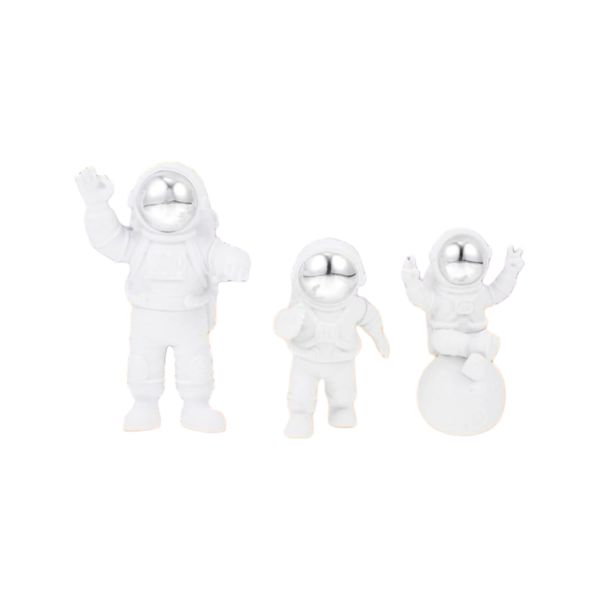 LIFKOME Auto-Dekor 3 STK Astronaut Raumfahrer-Ornamente Mondmann-Statue Kunst Geschenk Dekor Raumverzierung aus Harz Indoor-Desktop-Schmuck empfindlich Modell Skulptur schmücken Büro