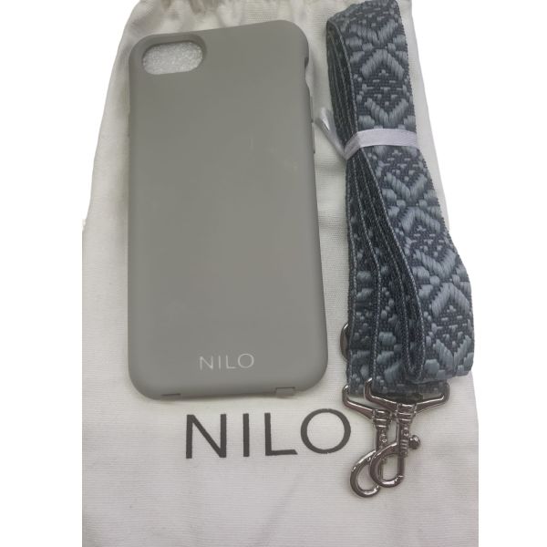 NILO Set | Handyhülle mit Band, Handyband Dark Mattatang mit oliver Handyhülle für IPhone 7/8/SE2 | hochwertige Handykette, verstellbar