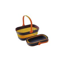 CLEANHOME faltbarer Eimer 12L Orange/Schwarz