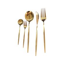 30 pcs Gold Besteck Set Messer Dessert Gabel Tee...