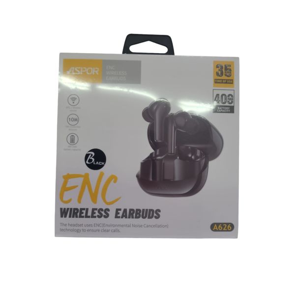 Aspor A626 ENC Wireless Earbuds Schwarz