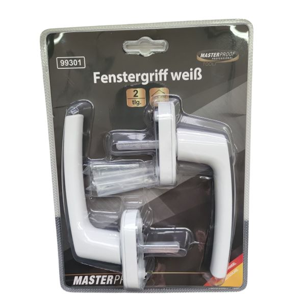 MASTERPROOF PROFESSIONAL Fenstergriffe 2er Set in weiß