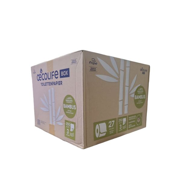 oecolife Toilettenpapier Bambus 1612701 3lg 250Bl 27St