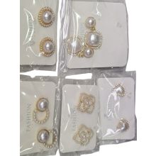 5er set gold farbe perlen damen ohrringe set