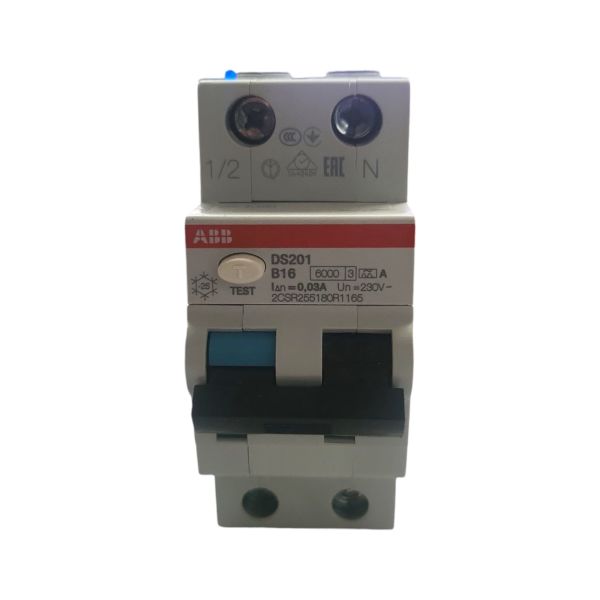 ABB DS201A-B16/0,03 A30 FI/LS-Schalter 6kA, 1P+N, Typ A, 30mA