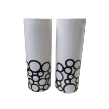 2x BoConcept Vase 8x8x26cm weiß