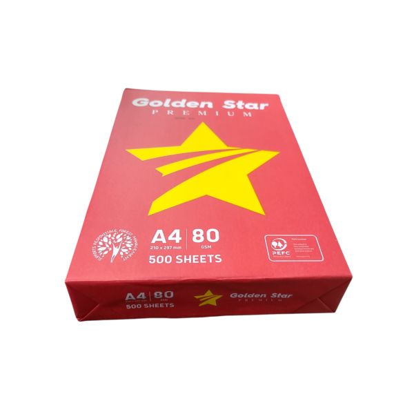 Golden Star Premium Kopierpapier DIN A4 500 Blatt - 80g, Weiß