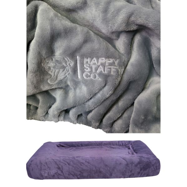 Happy Staffy co. Pullover Blanket Cover Large Light Grey 