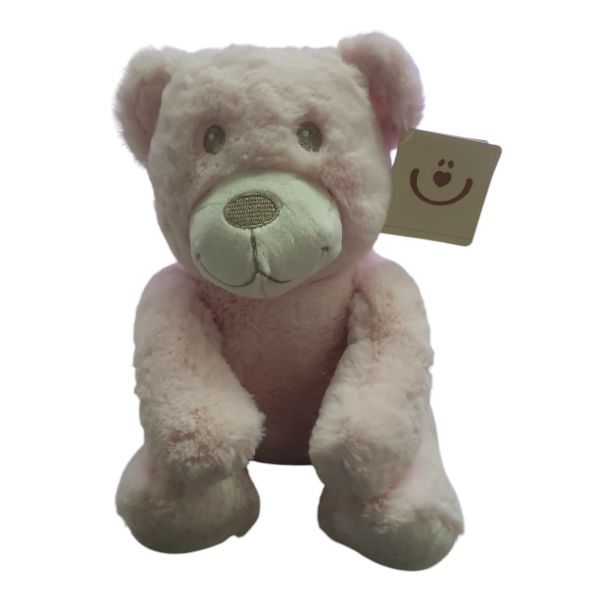 Teddybär mit Schleife, rosa 30cm