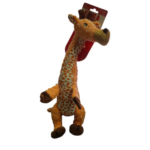 Hundespielzeug | Quietscher | Apportieren | Kuscheltiere | 46 cm | Braun | Giraffe