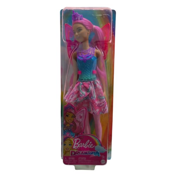 Barbie Dreamtopia Fee (pinke Haare) Puppe mit Flügeln, Anziehpuppe, Modepuppe