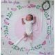 Fotohintergrund-Decke und Blätterkranz für Babyfotos mit Monats-Druckmuster