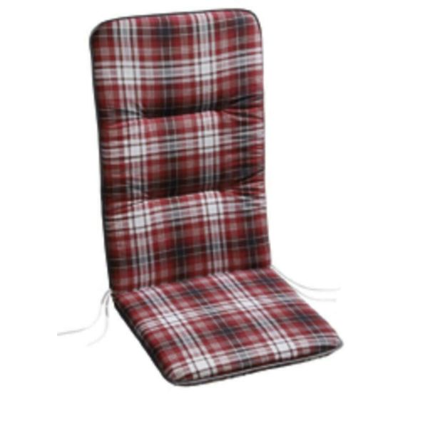 Best Freizeitmöbel Sesselauflage hoch 120x50x6cm Rot