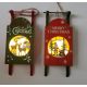 Deko-Schlitten zum H&auml;ngen mit Weihnachts-Motiv + LED