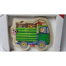 Sigikid 40280 Holzpuzzle Tiertransporter