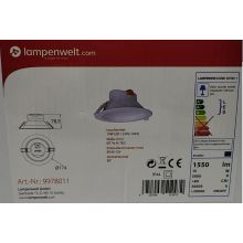 LED-Einbauleuchte Arian Downlight Weiß LED Warmweiß Lampenwelt Bad IP44 15W