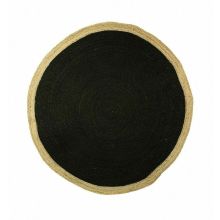 Teppich schwarz mit hellem Rand - 110cm
